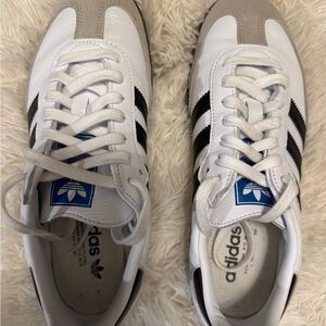 Adidas Samba White and Black Sneakers